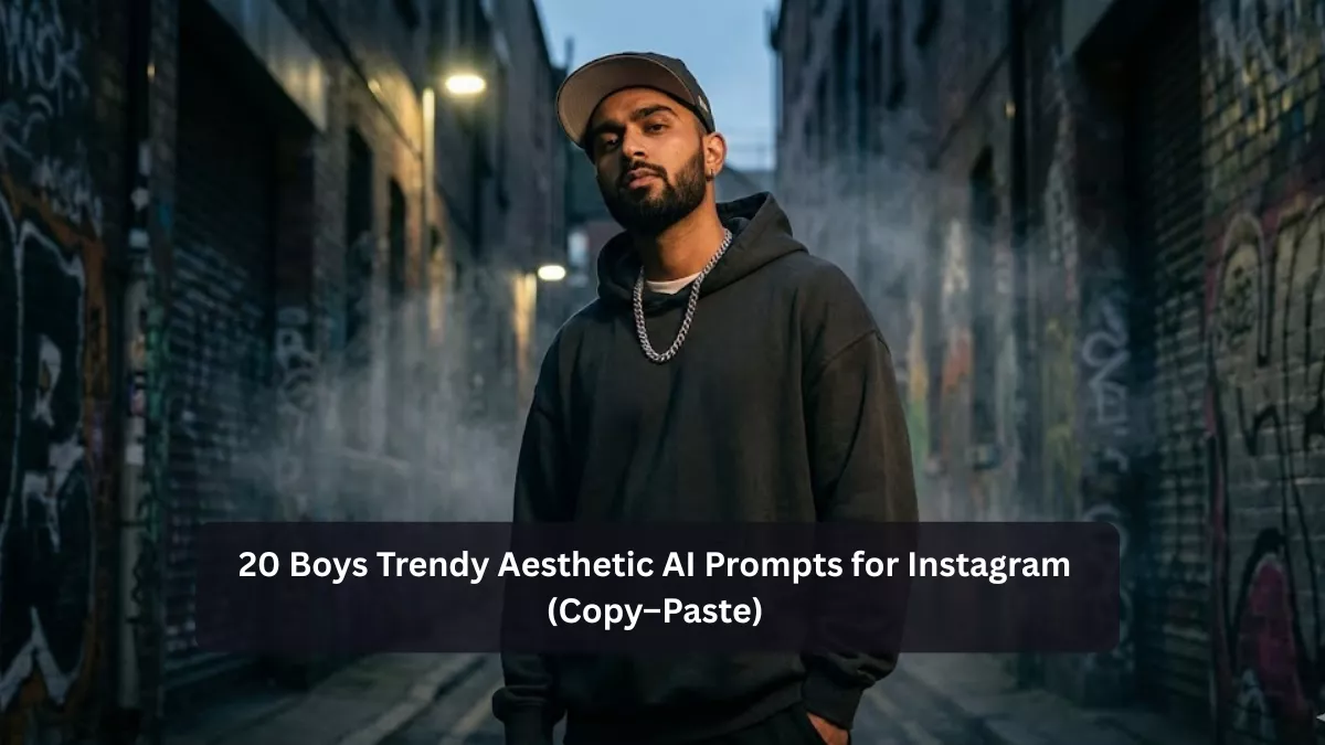 20 Boys Trendy Aesthetic AI Prompts for Instagram (Copy–Paste)