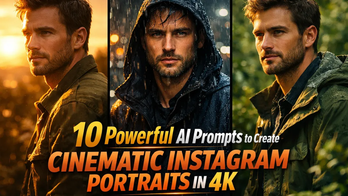 10 Powerful AI Prompts to Create Cinematic Instagram Portraits in 4K