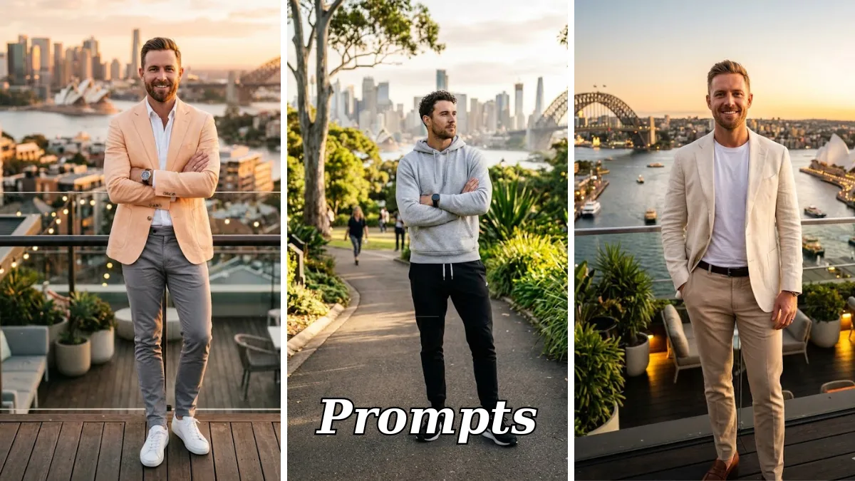 10 Google Gemini AI Photo Editing Prompts for Men – Australia Edition 4K HD Portraits