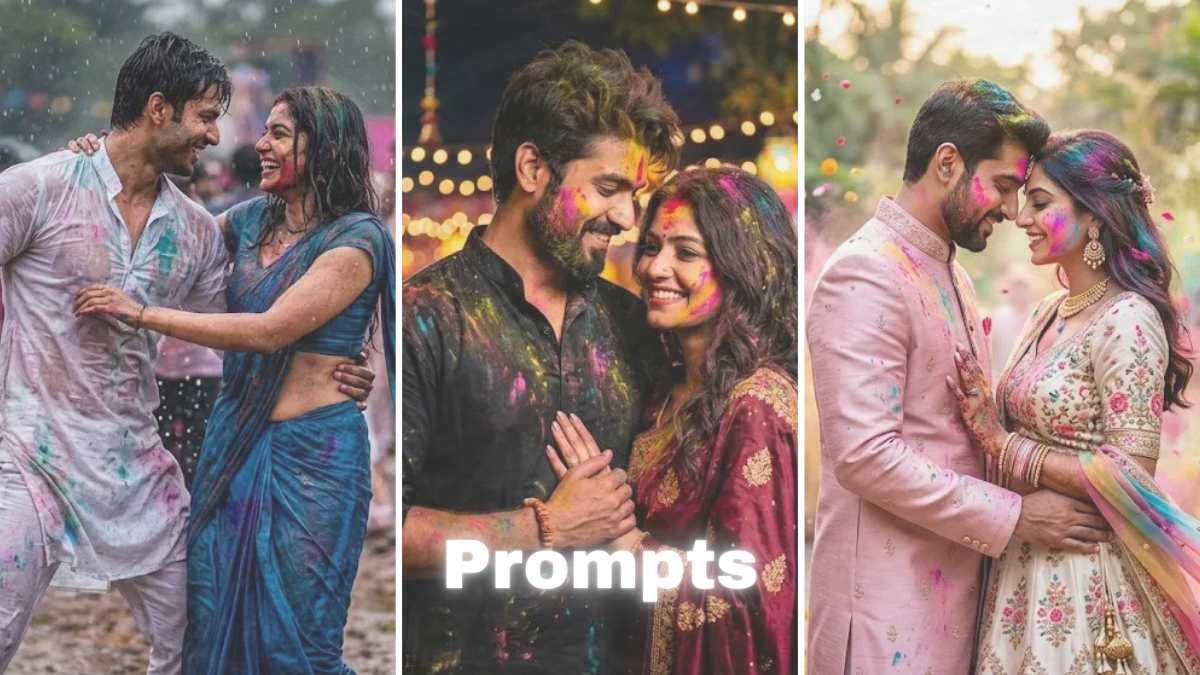 10 Romantic Holi Gemini AI Prompts for Couples – Create Viral Instagram Reels & Photos