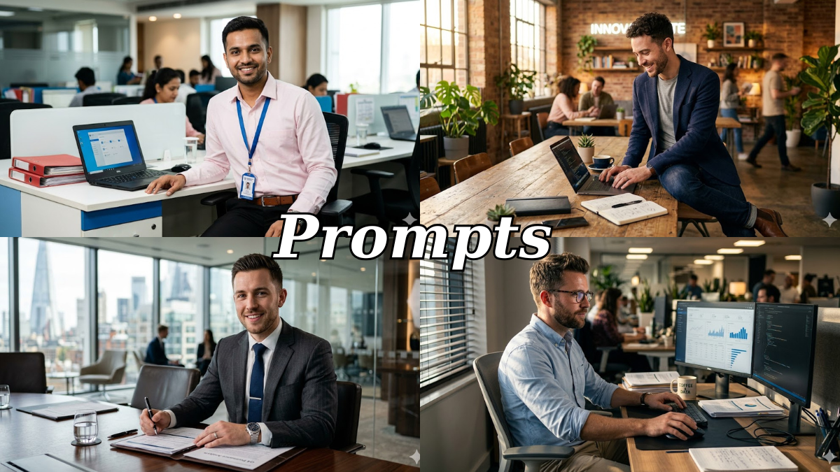 7 Google Gemini AI Office-Style Photo Editing Prompts for Boys to Create 8K DSLR Professional Portraits