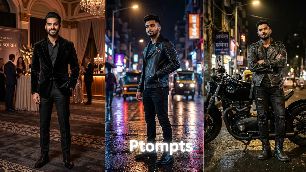 15 Gemini AI Photo Prompts for Men to Create Stylish 4K Black Outfit Photos