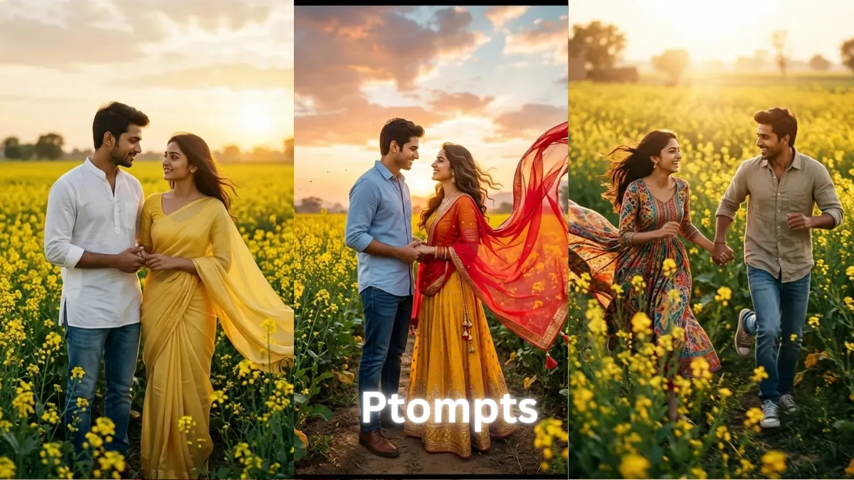 10 Google Gemini AI Photo Editing Prompts for Couples to Create Stunning Mustard Field Cinematic Masterpieces in Seconds