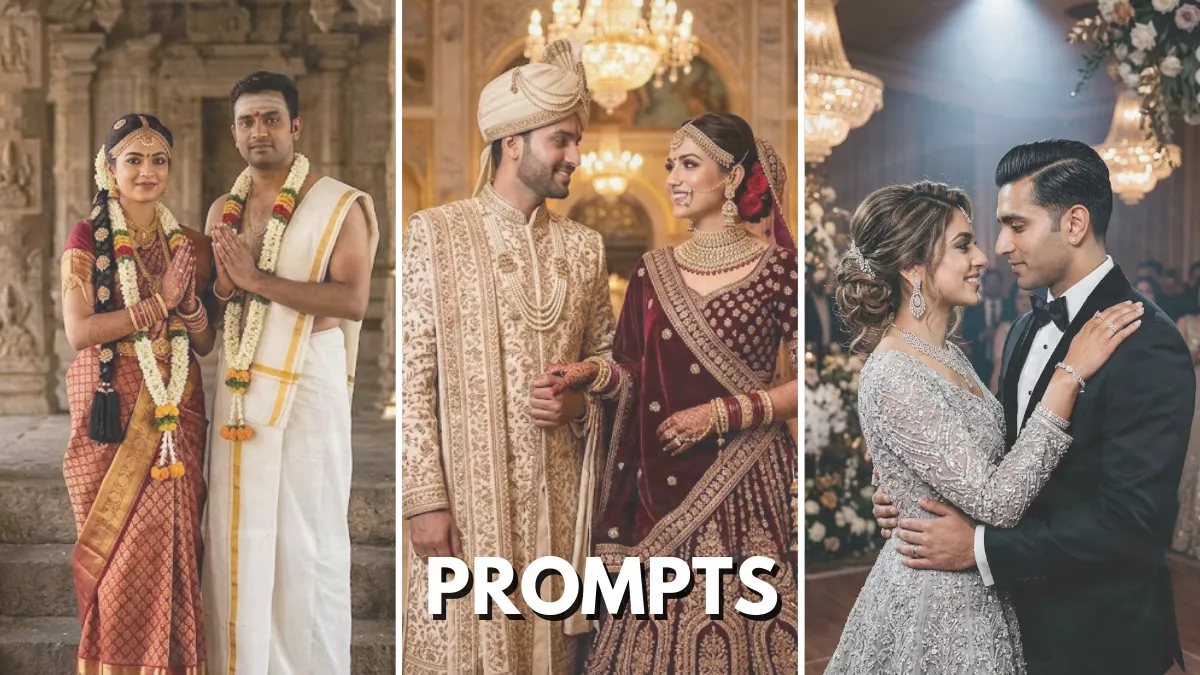 Trending Gemini AI Photo Editor Prompts Copy-Paste for Stunning Couple Wedding Looks Photoshoot